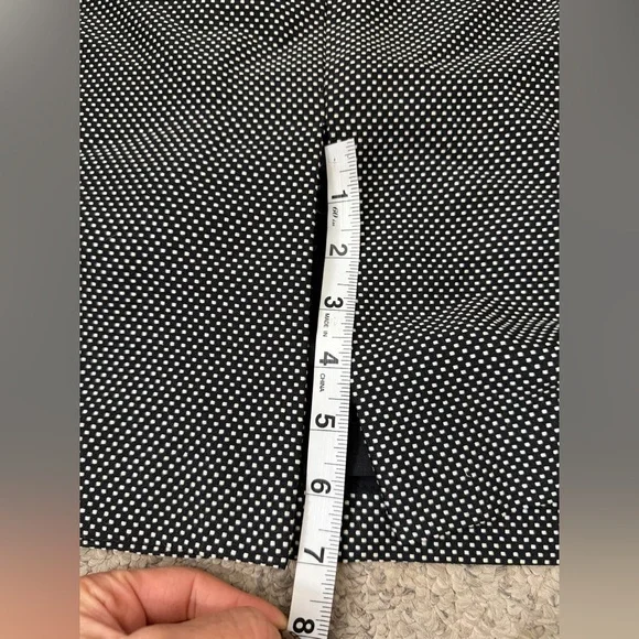 Ellen Tracy Black White Polka Dot Pencil Skirt Sz 6 Work Office - Picture 6 of 6